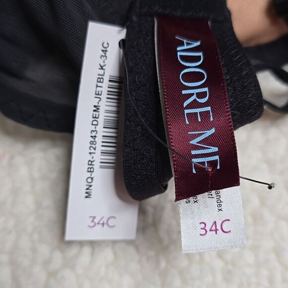 1237 NWT Adore Me Women's Rubie Push-Up Demi Bra Sz 34C - Picture 3 of 5